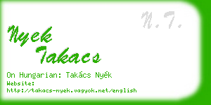 nyek takacs business card