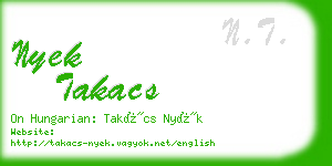 nyek takacs business card